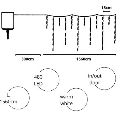 7. SOLARNY ŁAŃCUCH ŚWIETLNY 480 LED 13 FUNKCJI USB CIEPŁY BIAŁY