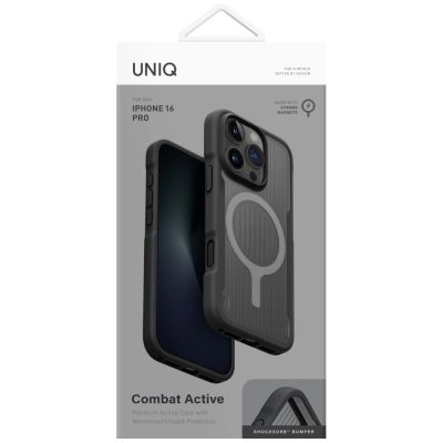5. Etui UNIQ Combat Active Magclick Chargingna iPhone 16 Pro - czarne