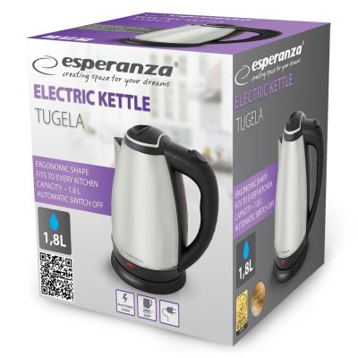 13. ESPERANZA CZAJNIK ELEKTRYCZNY TUGELA 1.8 L MATOWY EKK104X