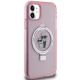 4. Etui Karl Lagerfeld Ring Stand Karl&Choupettte MagSafe na iPhone 11 / Xr - różowe