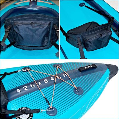 7. KAJAK 2-OSOBOWY 465x74x42CM LAMINOWANY PVC NIEBIESKI ENERO