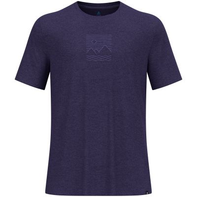 2. Koszulka męska Odlo ASCENT SUN. SEA. MOUNTAINS. T-shirt crew neck s/s niebieska