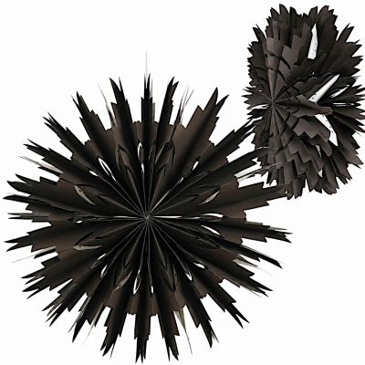 PŁATEK ŚNIEGU DEKORACJA WISZĄCA PAPIEROWA ŚR 50CM MICA - CZARNY