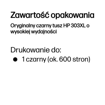 4. HP Oryginalny czarny tusz 303XL o wysokiej wydajności