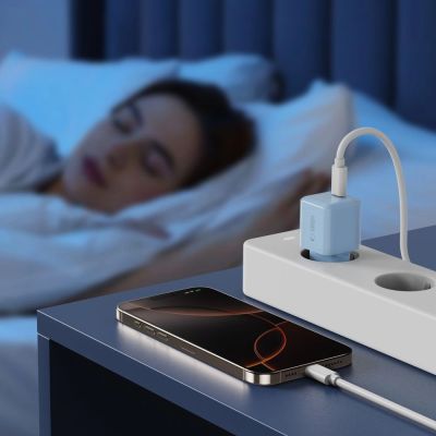 6. Ładowarka sieciowa Tech-Protect NCM25 USB-C PD 25W - niebieska