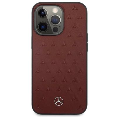 3. Etui Mercedes Leather Stars Pattern na iPhone 13 Pro / iPhone 13 - czerwone
