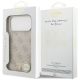 8. Etui Guess Leather 4G Triangle Strass MagSafe na iPhone 17 Pro Max - różowe