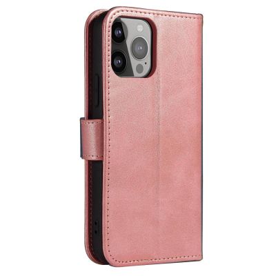4. Etui Magnet Case do Samsung A15 z klapką i portfelem - różowe