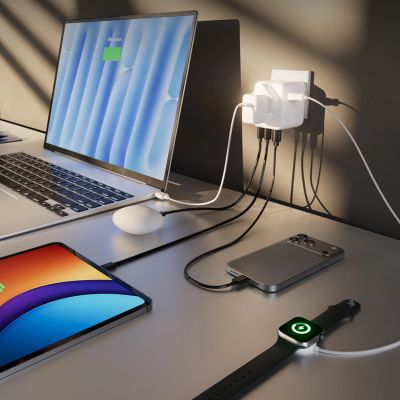 13. Adapter podróżny SBS 2xUSB-C 1xUSB-A uniwersalny - biały