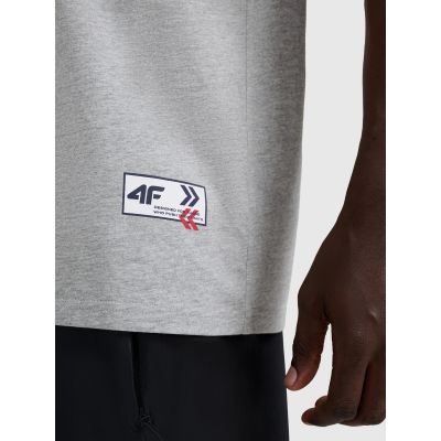 5. T-shirt oversize z nadrukiem męski 4F 4FRAW25TTSHM3257-27M