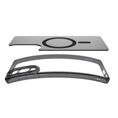 6. Etui Spigen Ultra Hybrid Mag z MagSafe na Samsung Galaxy S25 Edge - czarne półprzezroczyste