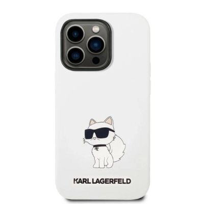 3. Etui Karl Lagerfeld Silicone Choupette MagSafe na iPhone 14 Pro Max - białe