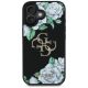 3. Etui Guess Grained Roses Big 4G logo na iPhone 16 - czarne