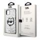 8. Etui Karl Lagerfeld Glitter Choupette Patch na iPhone 11 / Xr - srebrne