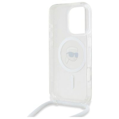 6. Etui Karl Lagerfeld Crossbody IML Karl Head Magsafe na iPhone 16 Pro Max - przezroczyste