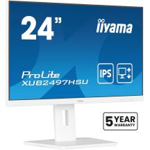 Iiyama TFT XUB2497HSU IPS 24'' HDMI/DP/2xUSB/hoev/weiß - Płaski ekran - 60.5 cm
