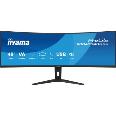iiyama ProLite XCB4994DQSU-B1 monitor komputerowy 124,5 cm (49") 5120 x 1440 px Dual QHD LCD Czarny
