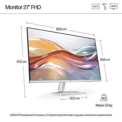 10. MONITOR HP LED IPS 27" 527sf (94F44E9) 100Hz