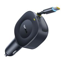 Ładowarka samochodowa Baseus PrimeTrip VR2 30W ze zwijanym kablem USB-C - czarna