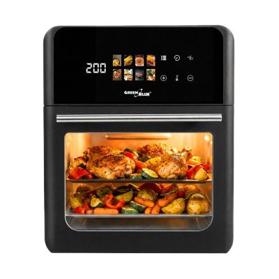 25. GREENBLUE FRYTKOWNICA BEZTŁUSZCZOWA AIR FRYER, MOCNA 1800W, POJEMNOŚĆ 10L, 8 PROGRAMÓW, AKCESORIA, TIMER GB950