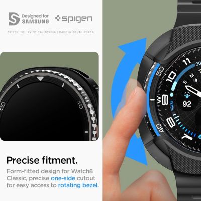 13. Etui Spigen Liquid Air na Samsung Galaxy Watch 8 Classic 46 mm - czarne