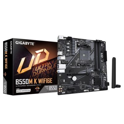 3. GIGABYTE B550M K WIFI6E AMD B550 Socket AM4 micro ATX