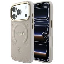 Etui Guess Saffiano Peony & Ring MagSafe na iPhone 17 Pro / 18 Pro - różowe