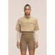 3. Kurtka damska CASALL Active Short Sleeve Track Jacket kolor piaskowy