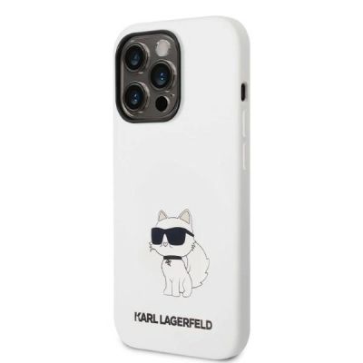 2. Etui Karl Lagerfeld Silicone Choupette MagSafe na iPhone 14 Pro Max - białe