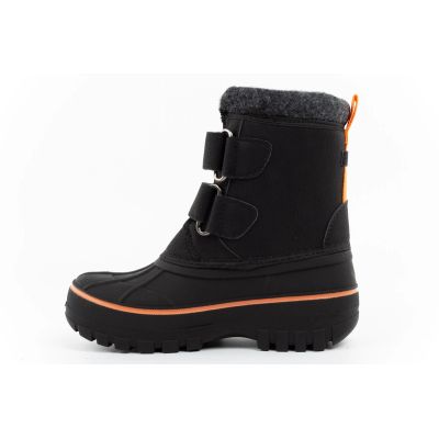 3. Lee Cooper buty zimowe dziecięce śniegowce czarne ocieplane na rzep