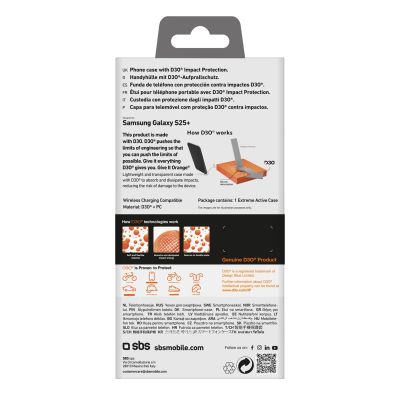 4. Etui SBS D3O do Samsung Galaxy S25+ - przezroczyste