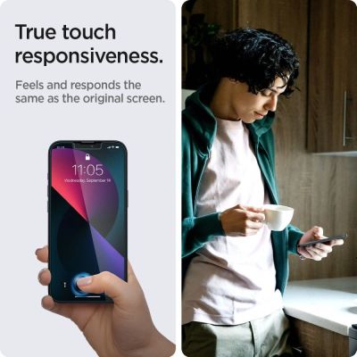 17. Szkło hartowane Spigen Glas.tR EZ Fit na iPhone 13 / 13 Pro / 14 / 16e / 17e- 2 szt.