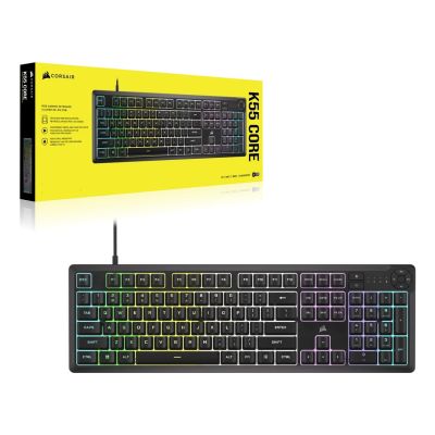 3. Klawiatura gamingowa RGB LED CORSAIR K55 CORE Juoda