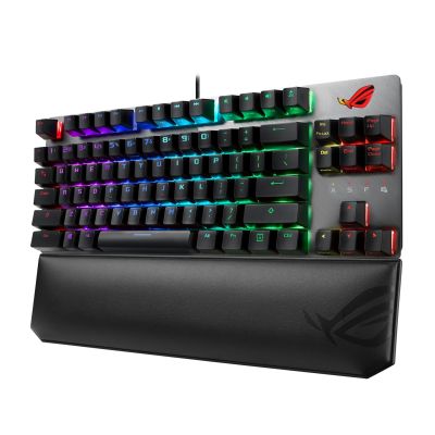 7. ASUS ROG Strix Scope NX TKL Deluxe klawiatura Gaming USB Niemiecki Czarny, Szary