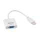 3. SAVIO ADAPTER HDMI (M) -VGA(F) BIAŁY CL-201