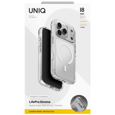 7. Etui UNIQ LifePro Xtreme Magclick Charging na iPhone 18 Pro / 17 Pro - przezroczyste