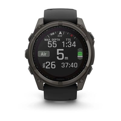6. Zegarek Garmin Fenix 8 Solar Sapphire Titanium Carbon Grey DLC Black