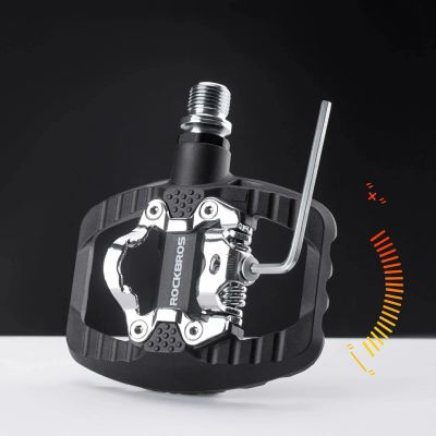4. Pedały rowerowe Rockbros PD303 platformowe half-lock - czarne