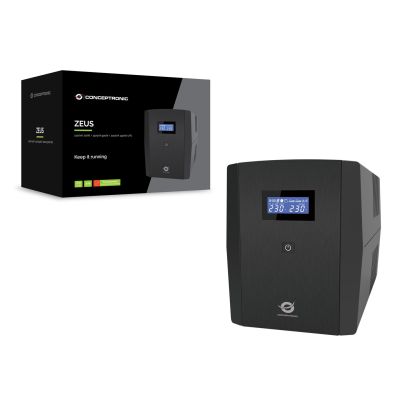 6. Zasilacz awaryjny UPS Conceptronic 2200 VA/1320 W/4 W/Wielka Brytania/HID USB/RJ45in/wyjście/AVR sw