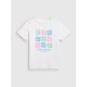 5. T-shirt bawełniany dziewczęcy 4F 4FJRSS26TTSHF3982-11S