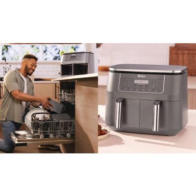12. Ninja DZ300EU frytkownica Podwójny 7,6 l Autonomiczny 2470 W Frytkownica na gorące powietrze Szary