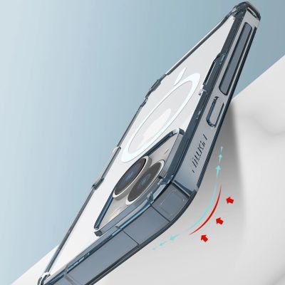 13. Nillkin Nature Pro Magnetic Case etui iPhone 14 Plus magnetyczny pokrowiec MagSafe przezroczysty