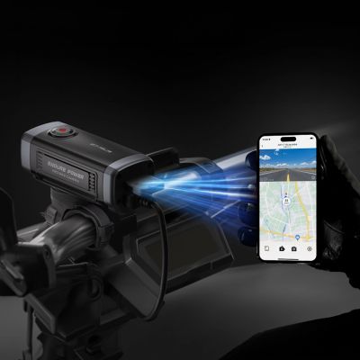 14. Kamera sportowa AKEEYO 710 Lite wideorejestrator na kierownicę na rower motocykl - czarna