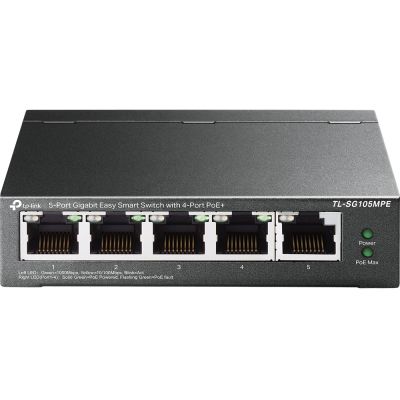2. TP-Link TL-SG105MPE łącza sieciowe L2 Gigabit Ethernet (10/100/1000) Obsługa PoE Czarny