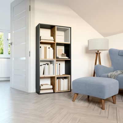 2. REGAŁ MALAX 2X4 ANTRACYT/ARTISAN