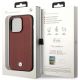 8. Etui BMW Leather Diamond Pattern MagSafe na iPhone 14 Pro - burgundowe