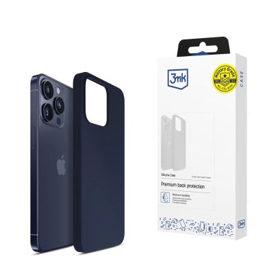 Etui 3mk Silicone Case na iPhone 16 Pro - granatowe