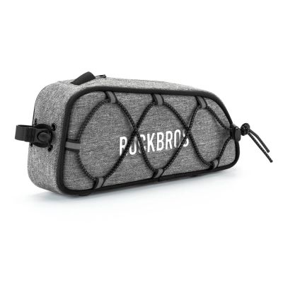 2. Torba rowerowa Rockbros 30120045003 ROAD TO SKY na górną rurę ramy wodoodporna 0,7L - szara