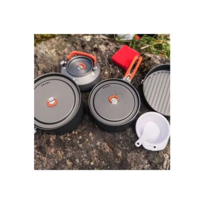 9. Fire-Maple Zestaw naczyń turystycznych Feast 4-Orange