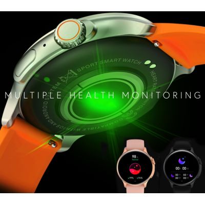 9. Smartwatch Męski RUBICON RNCF12 Tytan/Orange SMARUB245